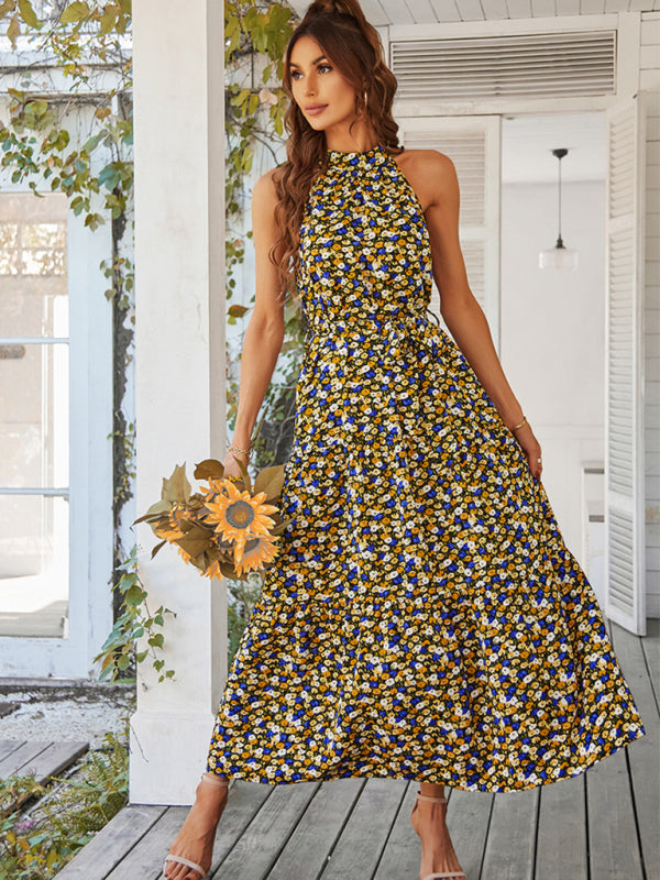 Blue Zone Planet | Multi-tiered floral-print resort dress with swing BLUE ZONE PLANET