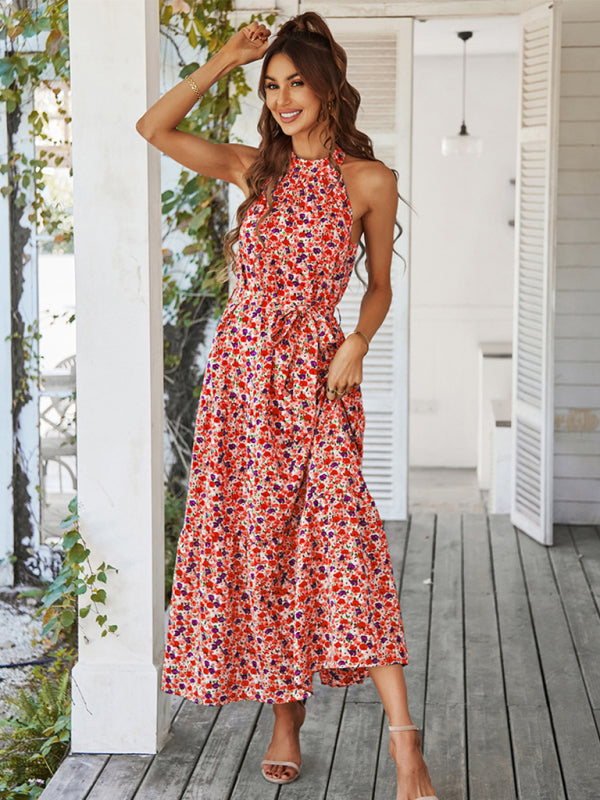 Blue Zone Planet | Multi-tiered floral-print resort dress with swing BLUE ZONE PLANET