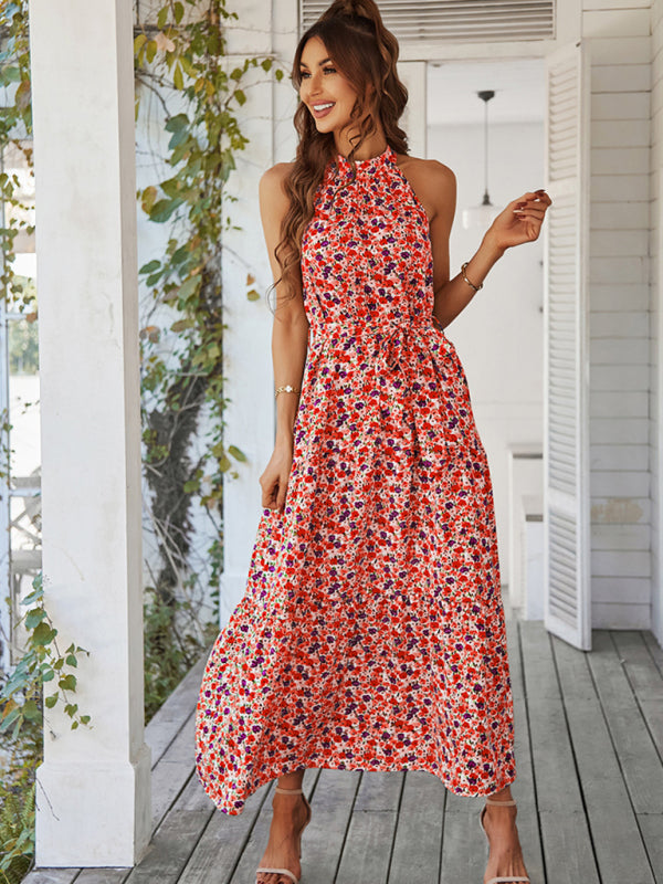Blue Zone Planet | Multi-tiered floral-print resort dress with swing BLUE ZONE PLANET