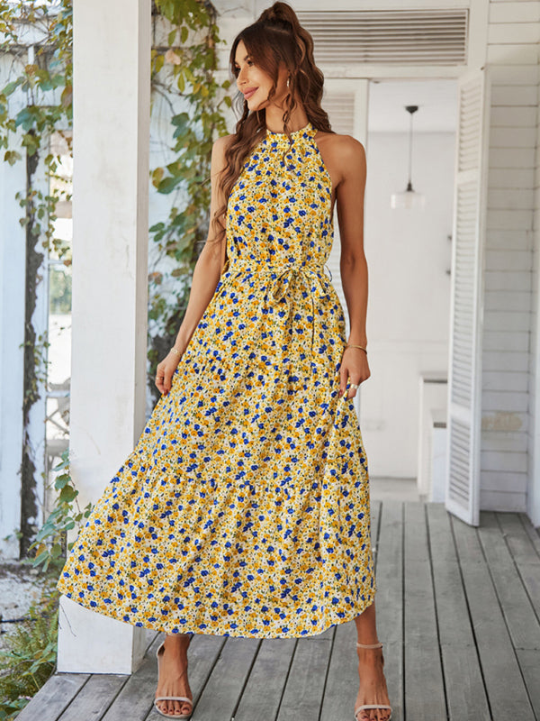 Blue Zone Planet | Multi-tiered floral-print resort dress with swing BLUE ZONE PLANET