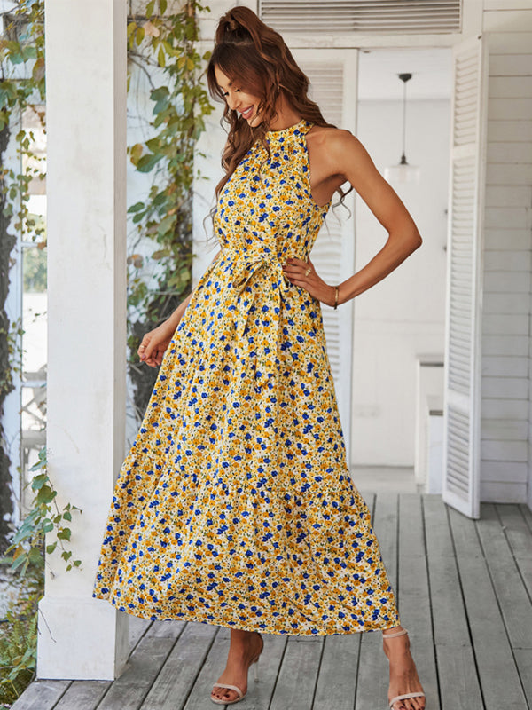 Blue Zone Planet | Multi-tiered floral-print resort dress with swing BLUE ZONE PLANET