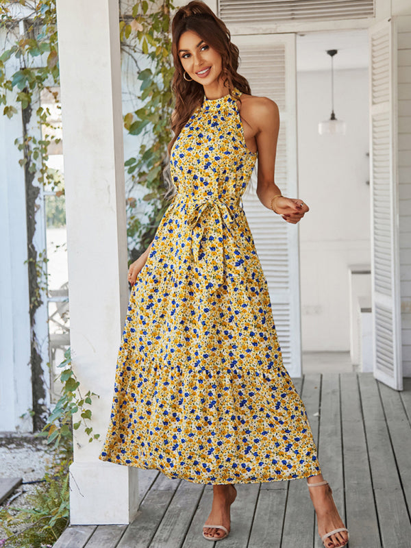 Blue Zone Planet | Multi-tiered floral-print resort dress with swing BLUE ZONE PLANET
