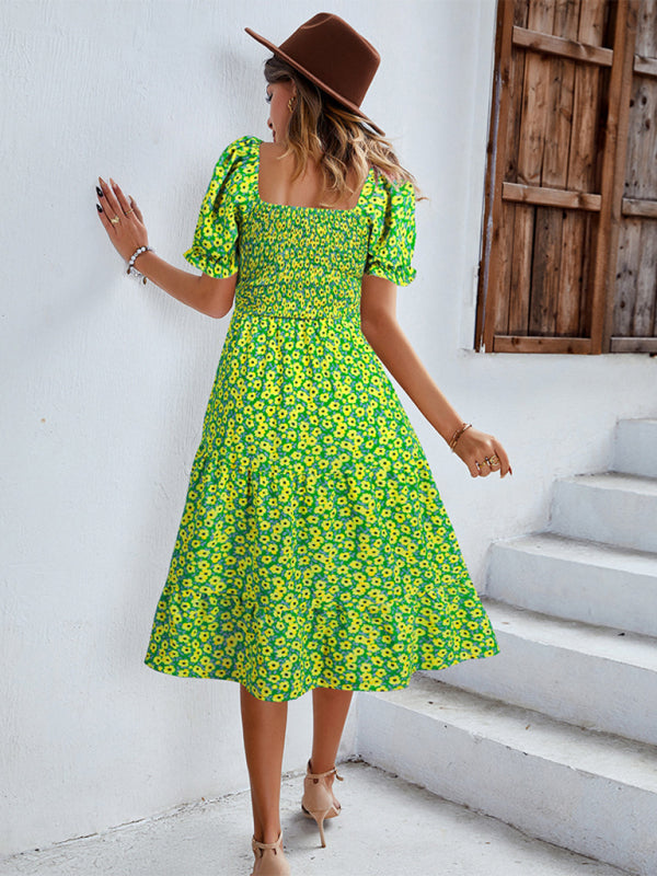 Blue Zone Planet | Boho Print Round Neck Swing Skirt Dress BLUE ZONE PLANET