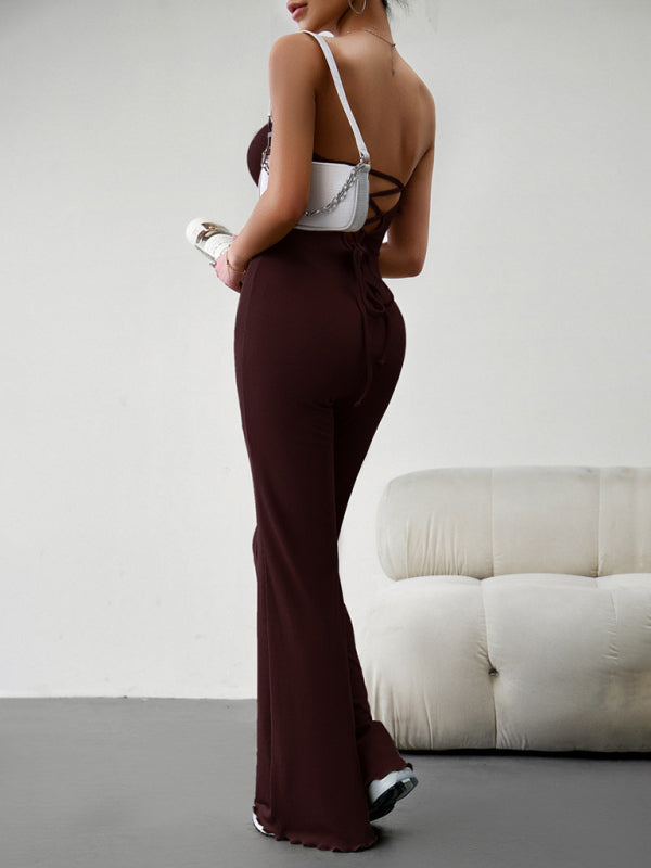 elegant slim tube top jumpsuit kakaclo