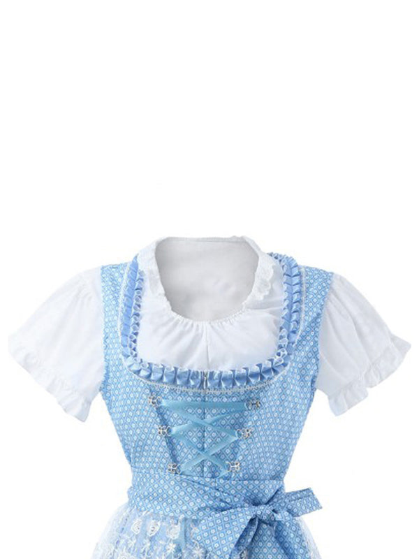 Blue Zone Planet | German Oktoberfest Short Sleeve Printed Beer Dress BLUE ZONE PLANET