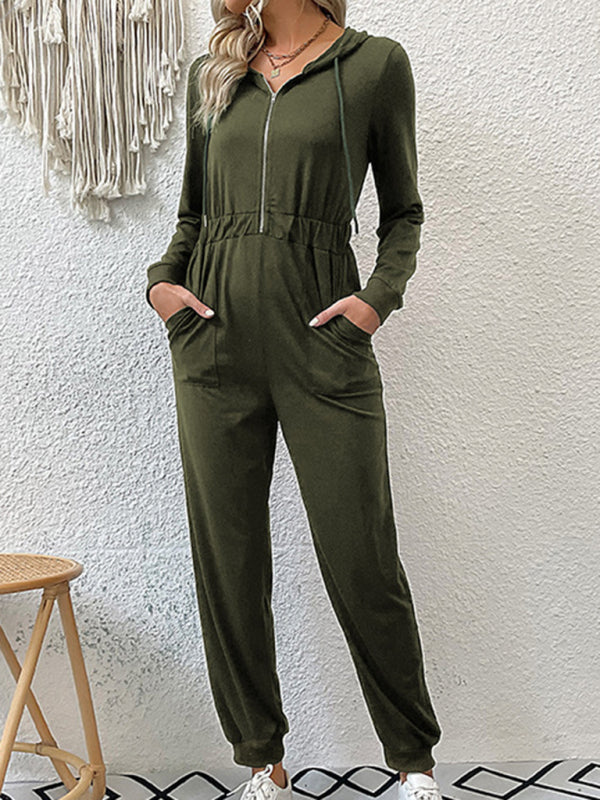 Blue Zone Planet | Eva's Solid Color Workwear Jumpsuit BLUE ZONE PLANET