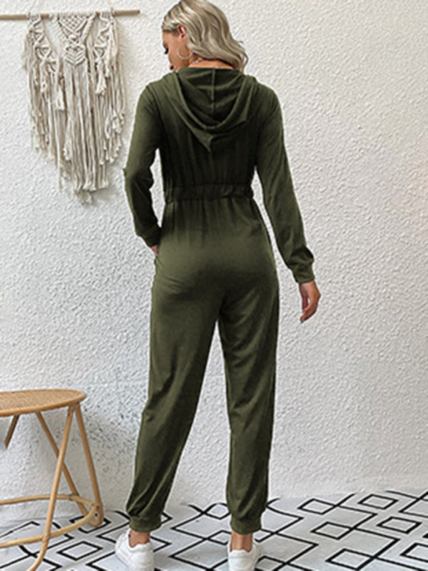 Blue Zone Planet | Eva's Solid Color Workwear Jumpsuit BLUE ZONE PLANET