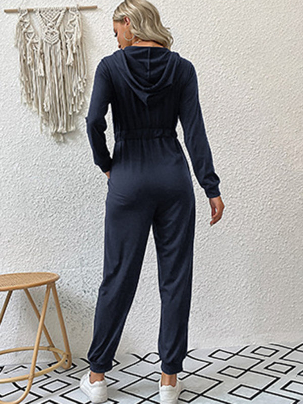 Blue Zone Planet | Eva's Solid Color Workwear Jumpsuit BLUE ZONE PLANET