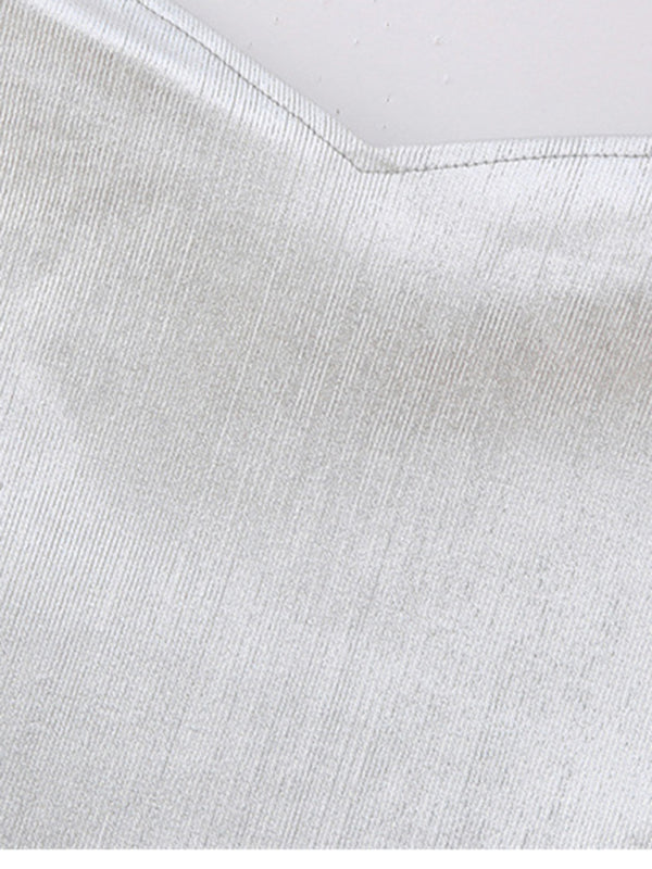 fashion all-match off-shoulder underwear knitted top kakaclo