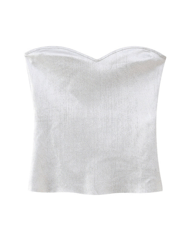 fashion all-match off-shoulder underwear knitted top kakaclo
