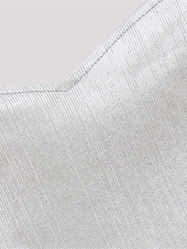 fashion all-match off-shoulder underwear knitted top kakaclo