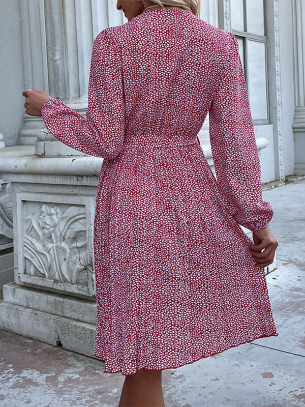 Blue Zone Planet | long sleeve polka dot dress BLUE ZONE PLANET