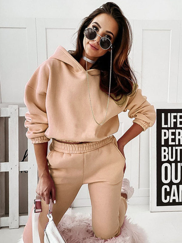 Blue Zone Planet | sports hooded long-sleeved trousers two-piece suit set BLUE ZONE PLANET