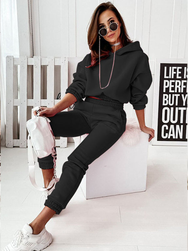Blue Zone Planet | sports hooded long-sleeved trousers two-piece suit set BLUE ZONE PLANET