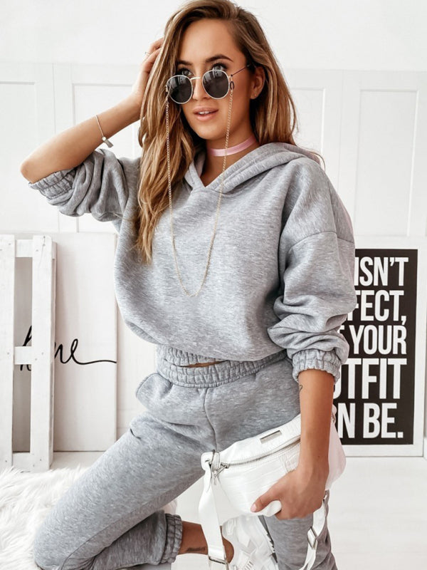 Blue Zone Planet | sports hooded long-sleeved trousers two-piece suit set BLUE ZONE PLANET