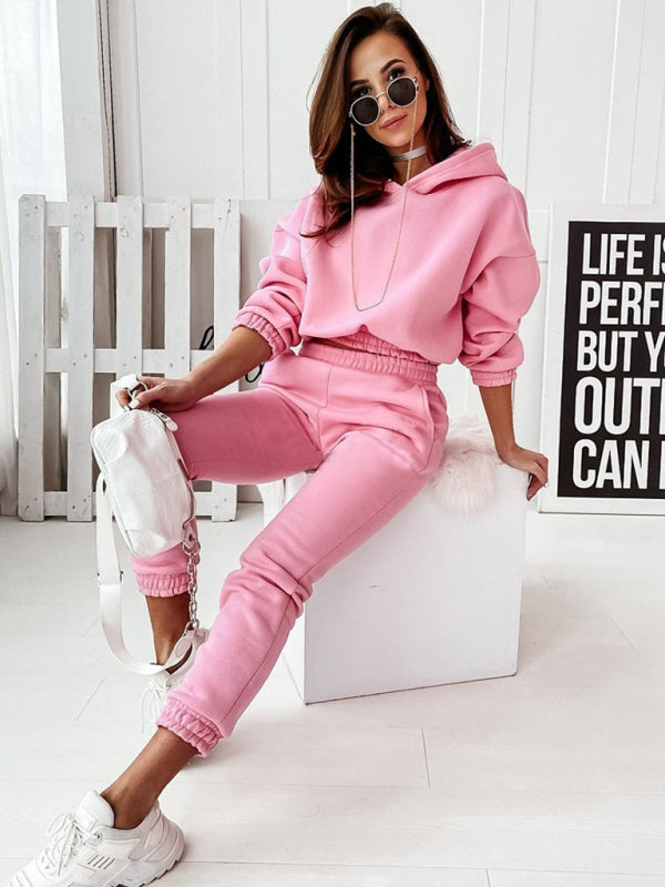 Blue Zone Planet | sports hooded long-sleeved trousers two-piece suit set BLUE ZONE PLANET