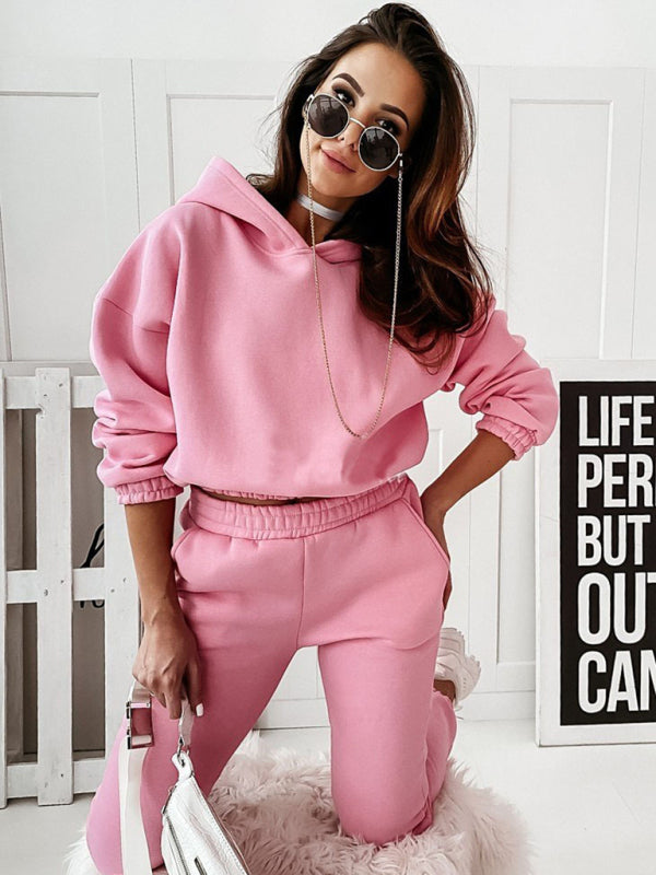 Blue Zone Planet | sports hooded long-sleeved trousers two-piece suit set BLUE ZONE PLANET