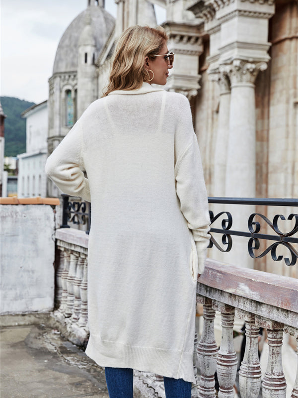 Long Style Personalized Fashion Temperament OL Tongle Knitted Jacket kakaclo