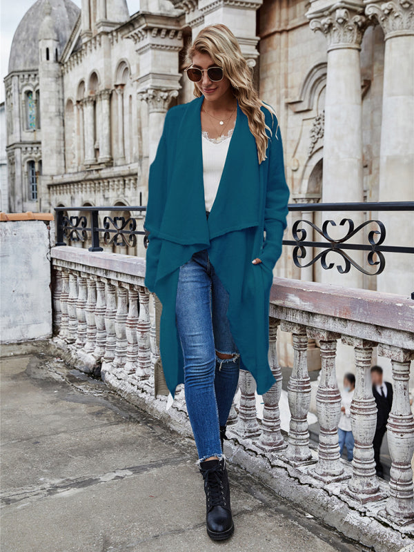 Long Style Personalized Fashion Temperament OL Tongle Knitted Jacket kakaclo