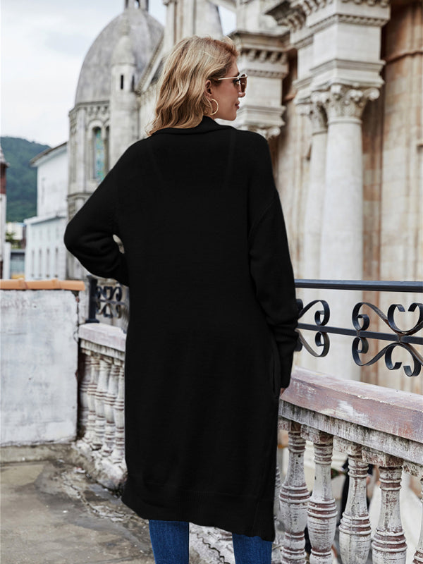 Long Style Personalized Fashion Temperament OL Tongle Knitted Jacket kakaclo