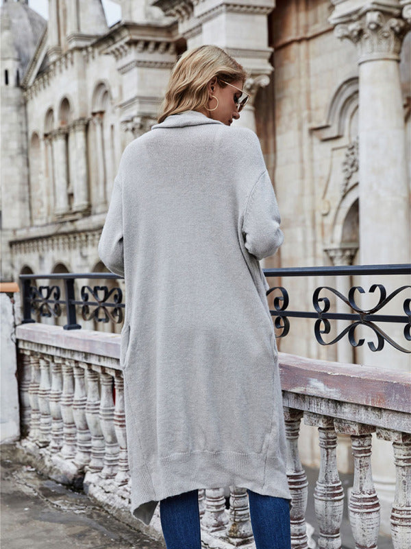 Long Style Personalized Fashion Temperament OL Tongle Knitted Jacket kakaclo