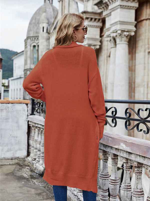 Long Style Personalized Fashion Temperament OL Tongle Knitted Jacket kakaclo