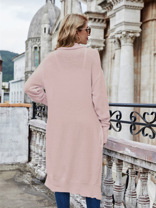 Long Style Personalized Fashion Temperament OL Tongle Knitted Jacket kakaclo