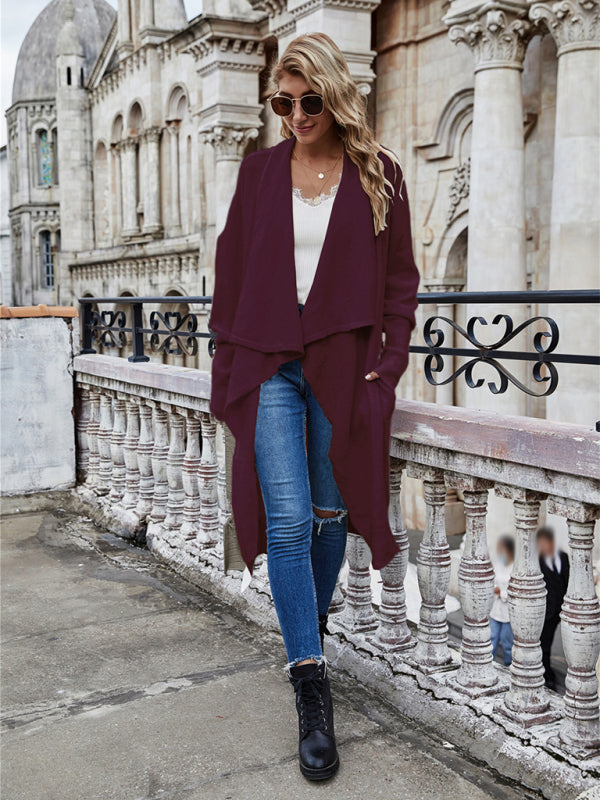 Long Style Personalized Fashion Temperament OL Tongle Knitted Jacket kakaclo