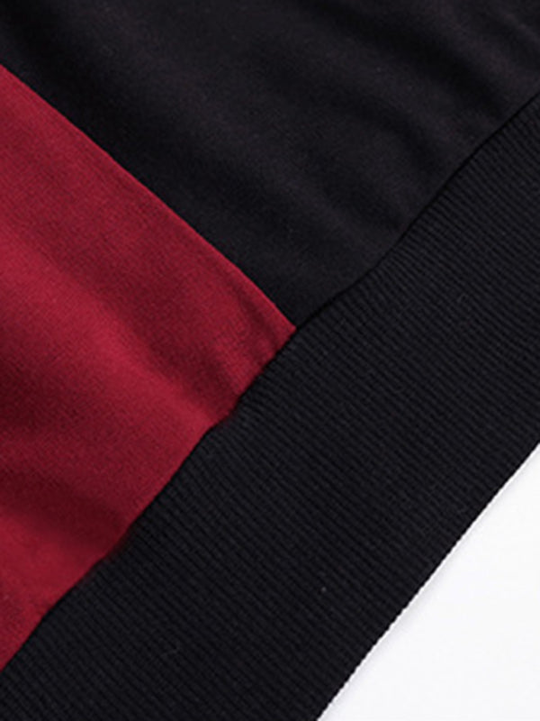 Blue Zone Planet | Long-sleeved color block round neck sweater dress BLUE ZONE PLANET