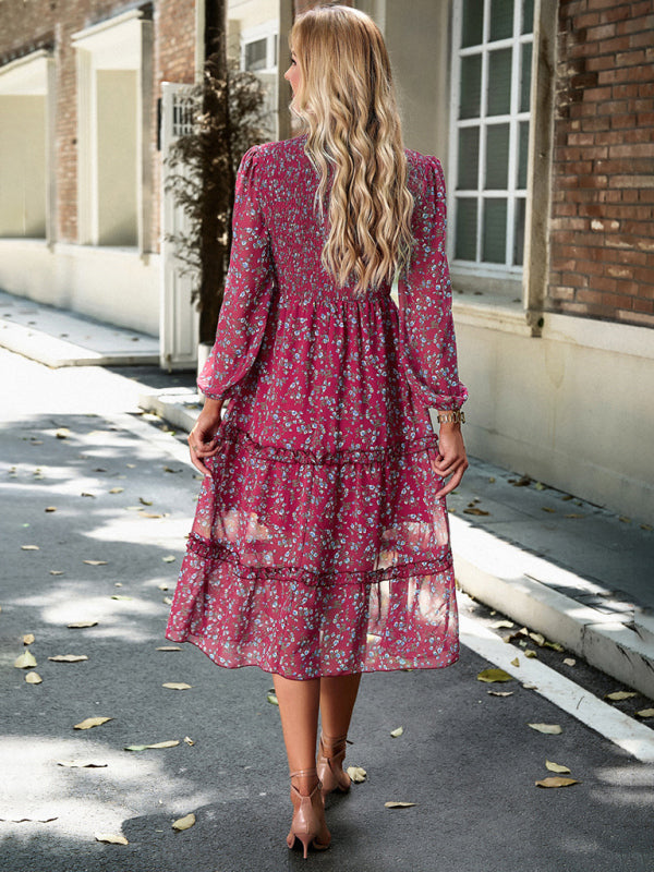 holiday floral earring dress kakaclo