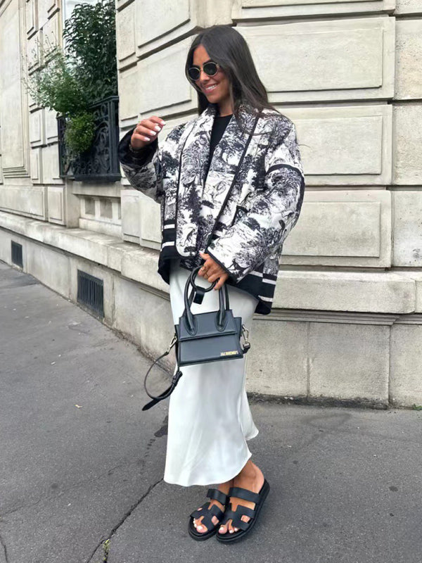 printed cotton-padded jacket with double pockets kakaclo