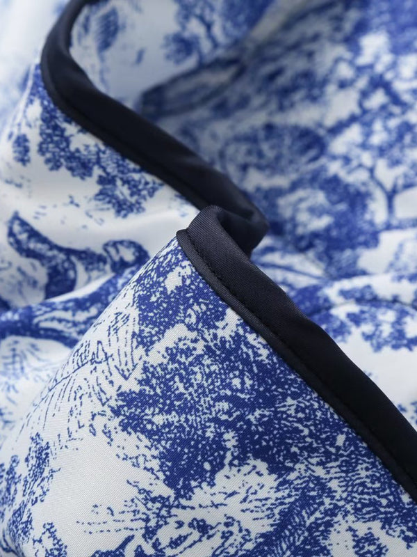 printed cotton-padded jacket with double pockets kakaclo