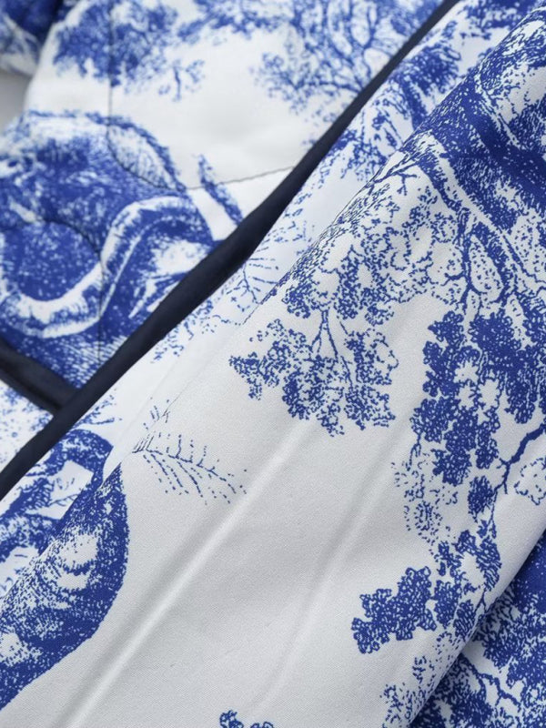 printed cotton-padded jacket with double pockets kakaclo