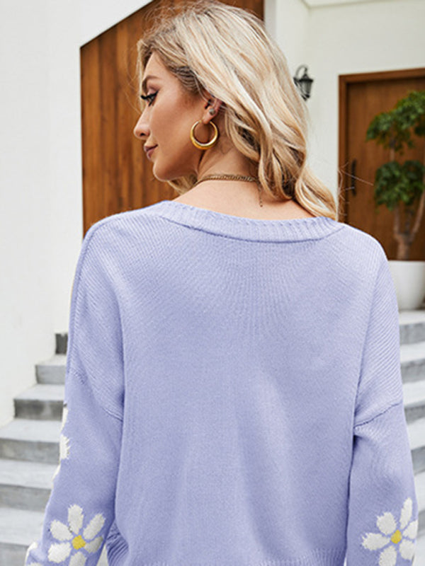 Casual knitted cardigan jacket loose college style sweater cardigan kakaclo