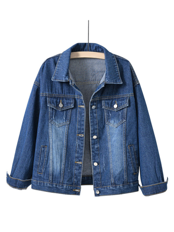 Colorful Large Size Denim Jacket kakaclo