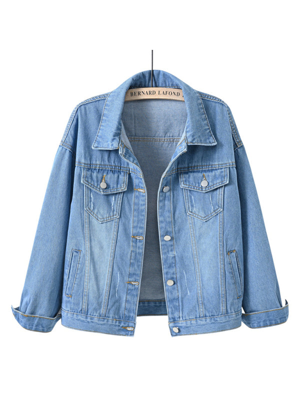 Colorful Large Size Denim Jacket kakaclo