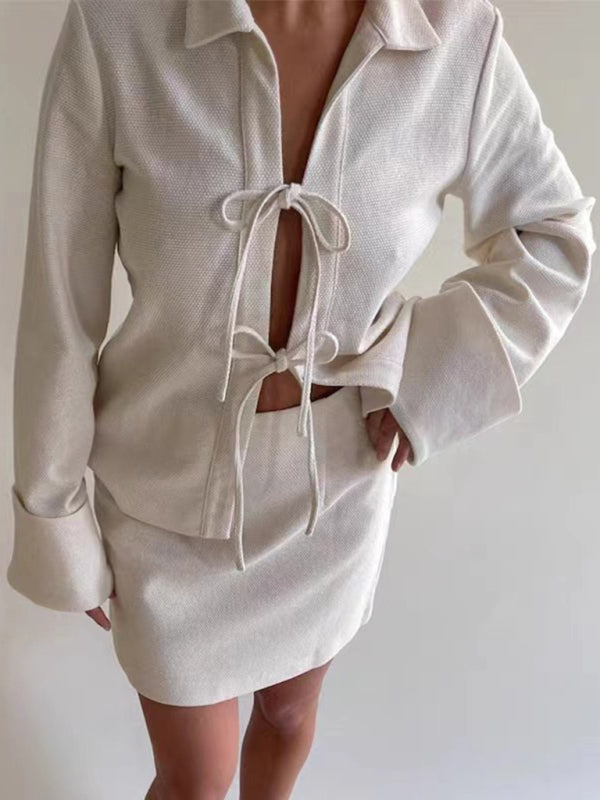 little jacket with lace-up placket and single wear kakaclo