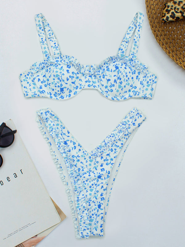lace floral bikini swimsuit swimwear BLUE ZONE PLANET