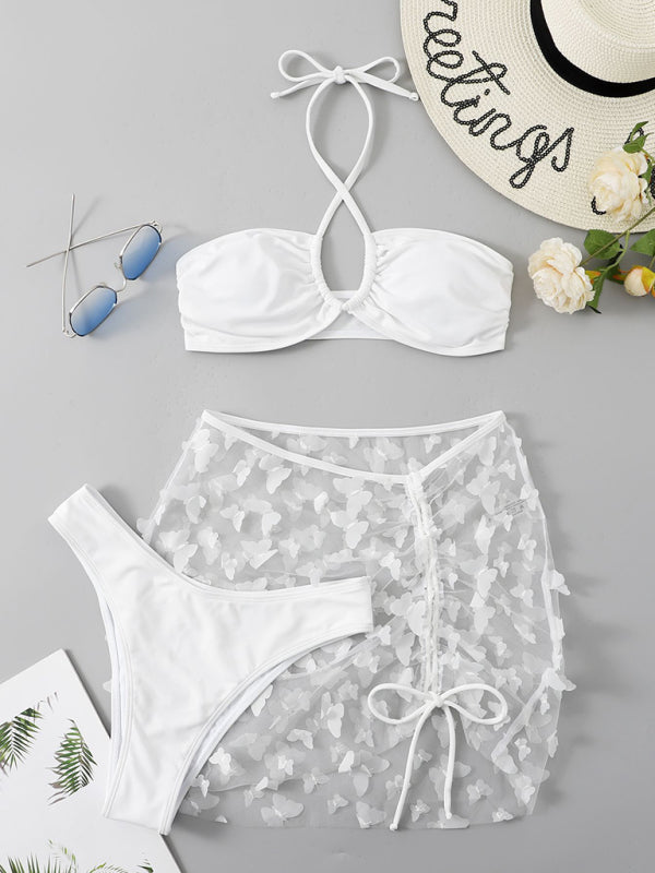 Blue Zone Planet |  New three-piece suit skirt bikini split bikini women's sexy strappy swimsuit BLUE ZONE PLANET