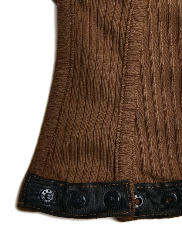 Ava's Square Neck Backless Long Sleeve Bodysuit kakaclo