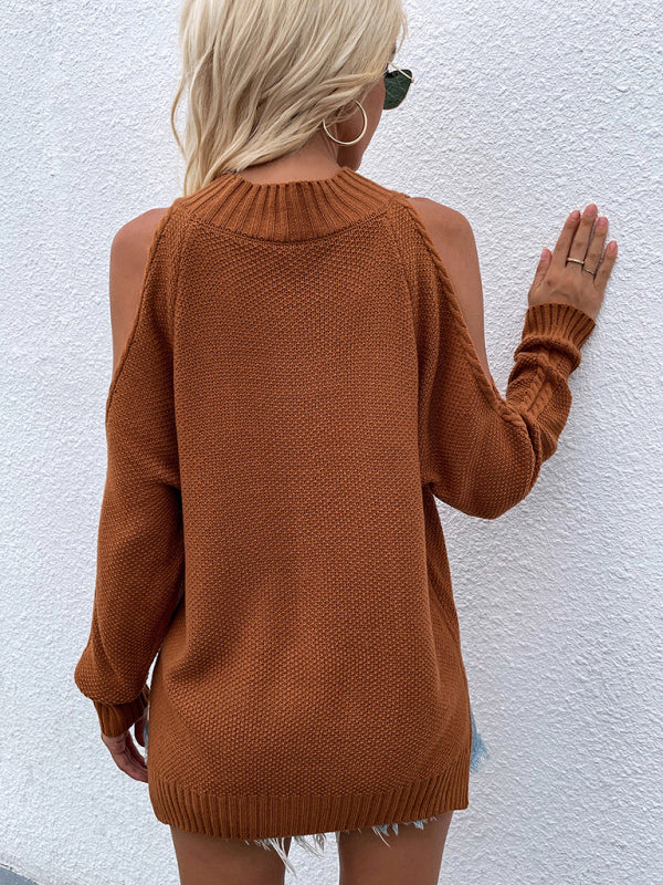 Long Sleeve Thick Knitted Round Neck Twist Rope Sweater kakaclo