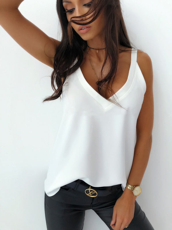 Blue Zone Planet | Sleeveless Loose Camisole Backless Top BLUE ZONE PLANET