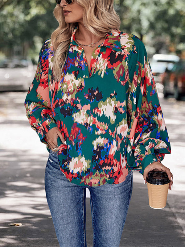 long sleeve printed shirt BLUE ZONE PLANET