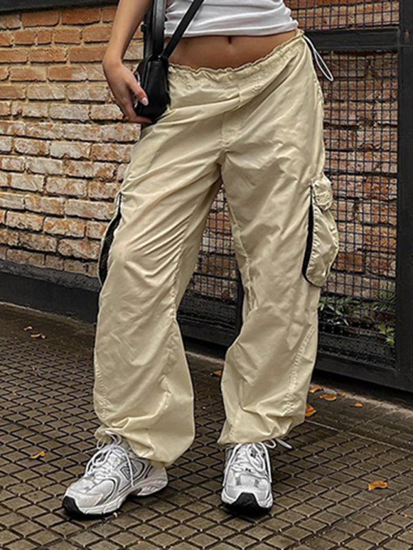 Blue Zone Planet | Jane's Loose Leg Drawstring Cargo Pants with Pockets BLUE ZONE PLANET