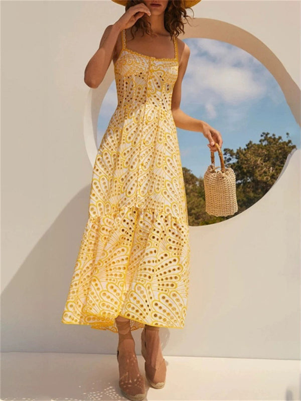 Blue Zone Planet | holiday style spaghetti strap irregular fishtail dress BLUE ZONE PLANET