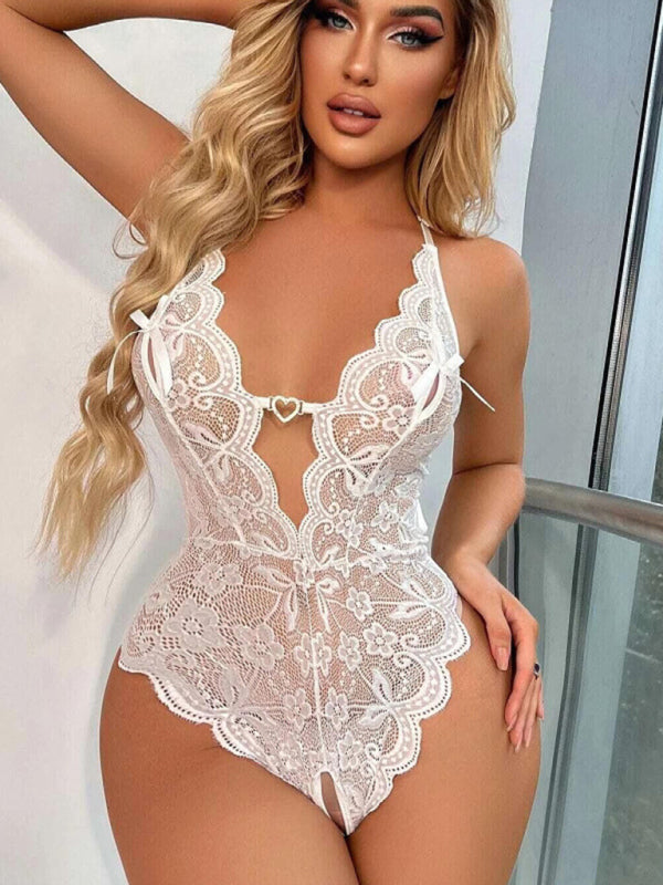 Blue Zone Planet | lace see-through crotch-free one-piece lingerie BLUE ZONE PLANET