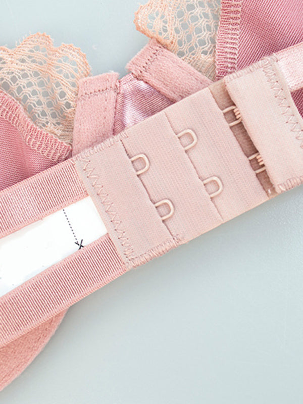 Blue Zone Planet |  New sexy lingerie four-piece set, high-end sexy lingerie set, bra garter belt, thong legs kakaclo