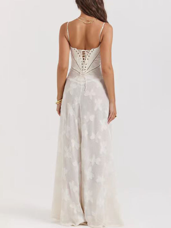 Women's Fashionable Tubeless Boat Neck Elegant Evening Dress kakaclo