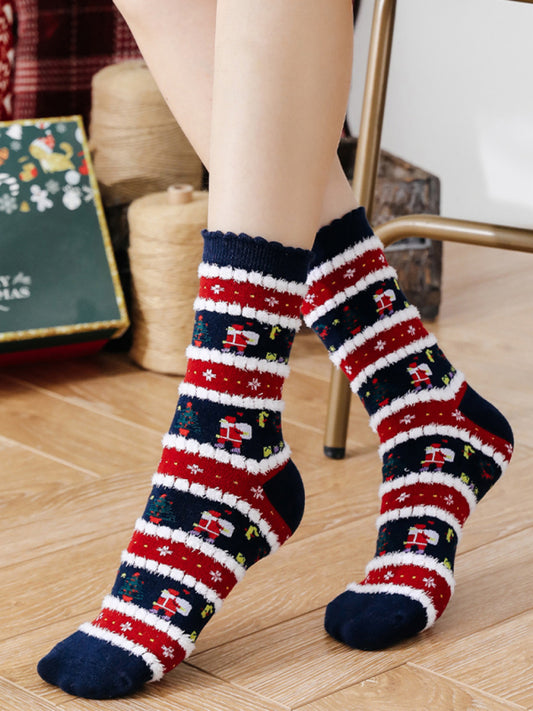 Blue Zone Planet |  New autumn and winter woolen socks Christmas mid-calf socks Christmas socks kakaclo