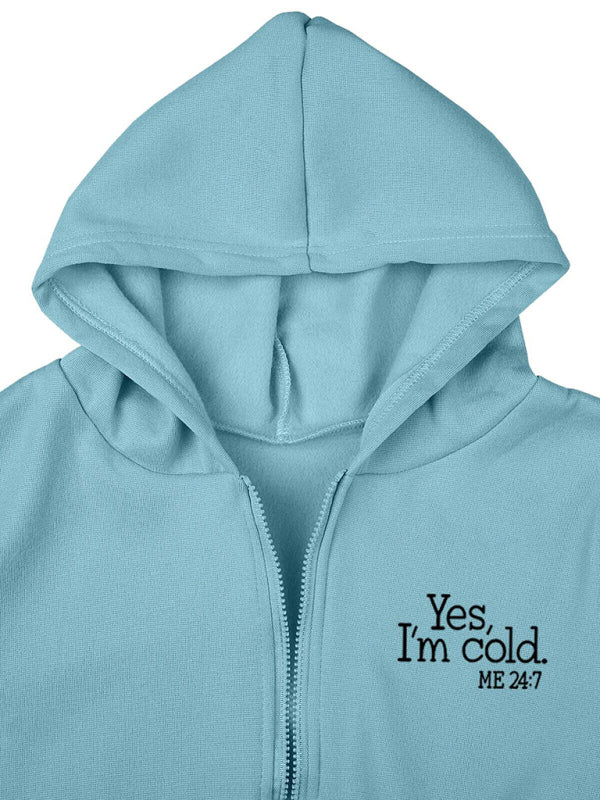 Blue Zone Planet | velvet sweatshirt hooded letter print suit (three-piece set) BLUE ZONE PLANET